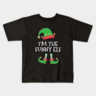 The Funny Christmas Elf Costume Party Christmas Kids T-Shirt